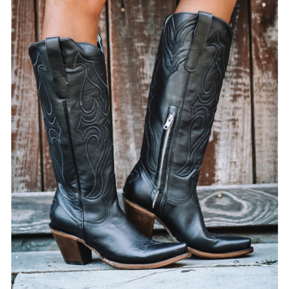 Corral Shoes - 🤠🤠 NIB Corral Black Tall Cowboy Western Boots Z5075 Size 7